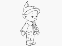 A coloring page of the sandman